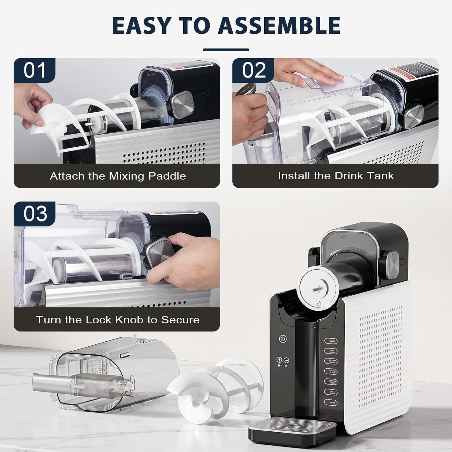 Premium 88oz Frozen Drink & Slushie Maker | No Ice Needed | 7 Preset Programs | Self-Cleaning