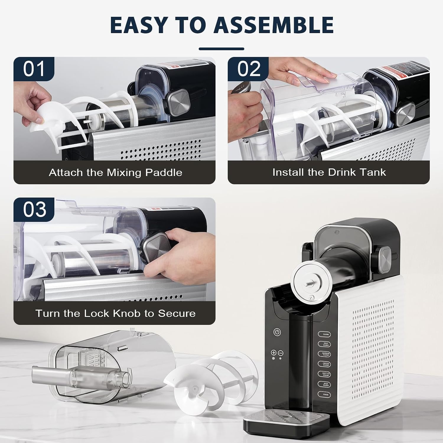 Premium 88oz Frozen Drink & Slushie Maker | No Ice Needed | 7 Preset Programs | Self-Cleaning