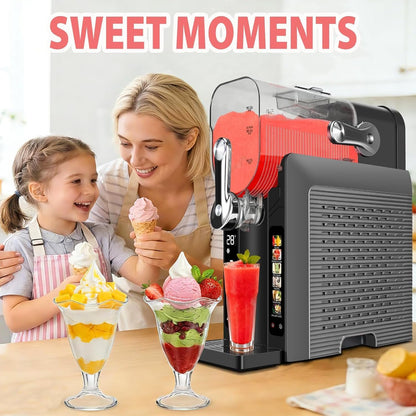 88oz Frozen Drink & Soft Serve Machine | 6 Presets | No Ice Needed Slushie Maker