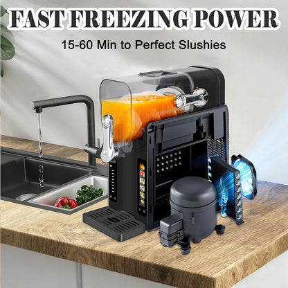 88oz Frozen Drink & Soft Serve Machine | 6 Presets | No Ice Needed Slushie Maker