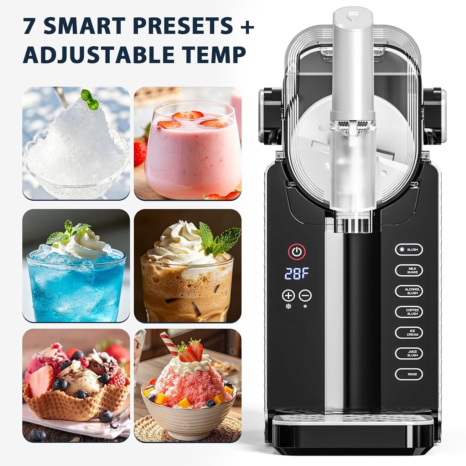 Premium 88oz Frozen Drink & Slushie Maker | No Ice Needed | 7 Preset Programs | Self-Cleaning